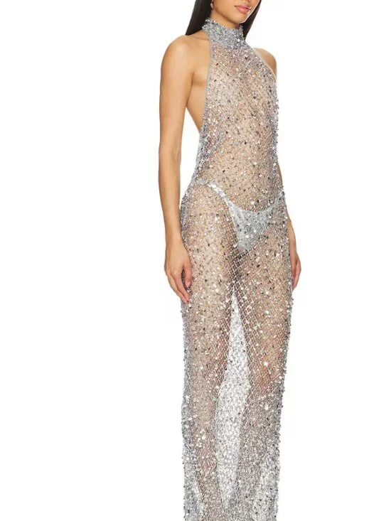 Lapointe Sequin Mesh Dress - Picture 2 of 2